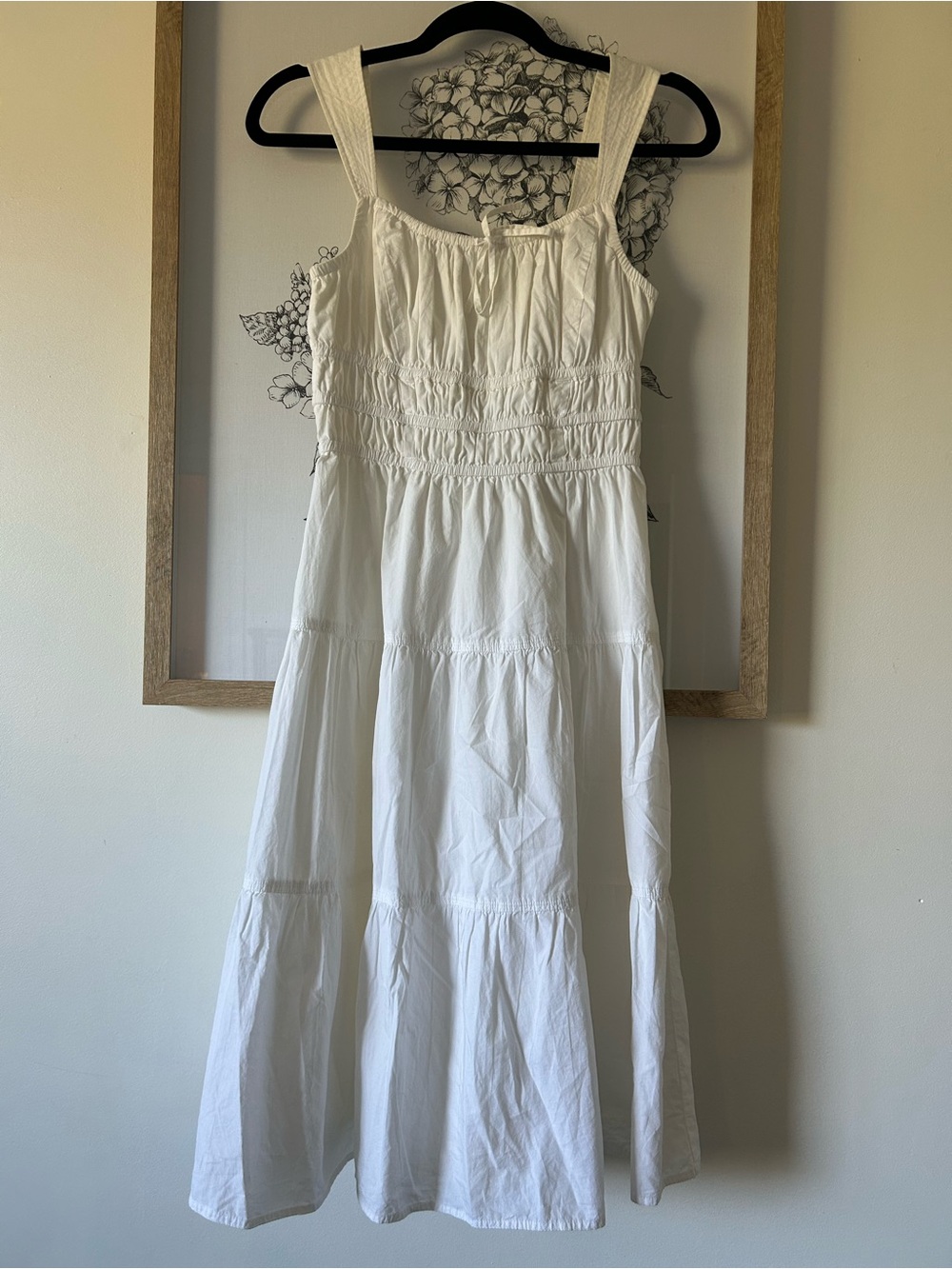 Sunday Best White Smocked Midi Dress